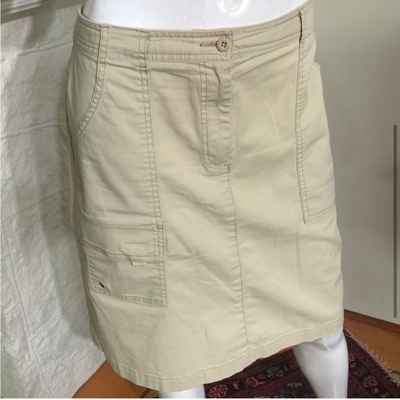 L. L. Bean Khaki Cotton Skirt - Picture 3 of 5